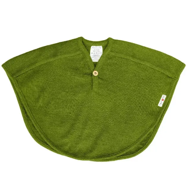 Manymonths Multi Cape laine mérinos enfant Garden Moss Green