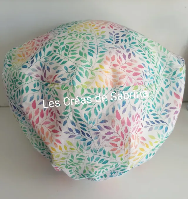 Les Créas de Sabrina housse Cookeo coton feuillage multicolore