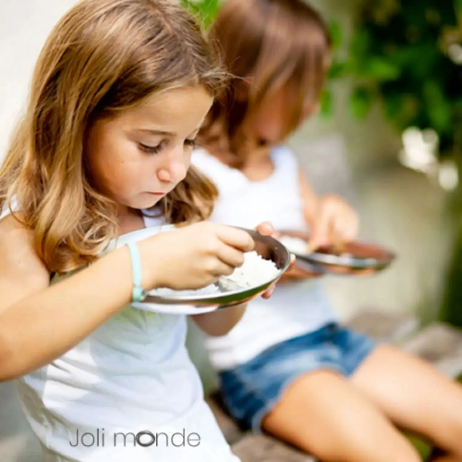 LiliNappy Joli Monde assiette enfant inox zéro plastique