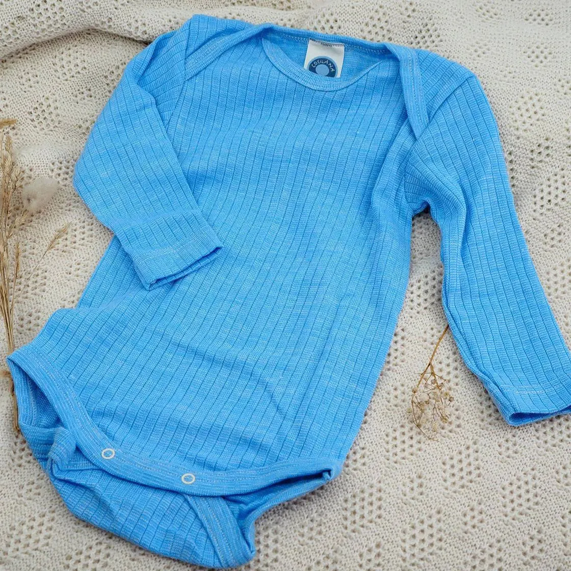 Cosilana body manches longues bébé laine soie coton bio