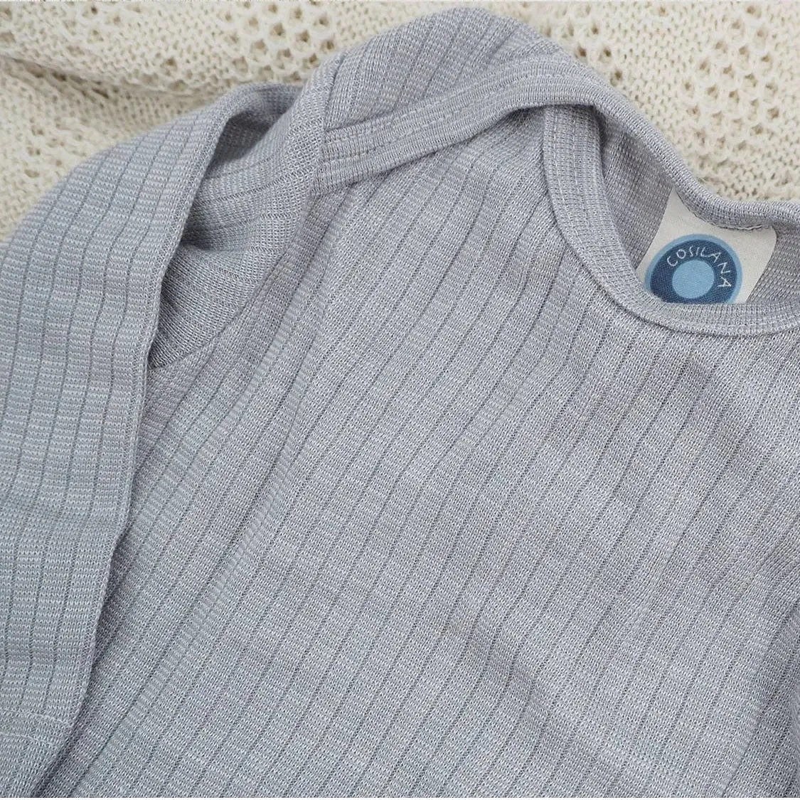 Cosilana body manches longues bébé laine soie coton bio