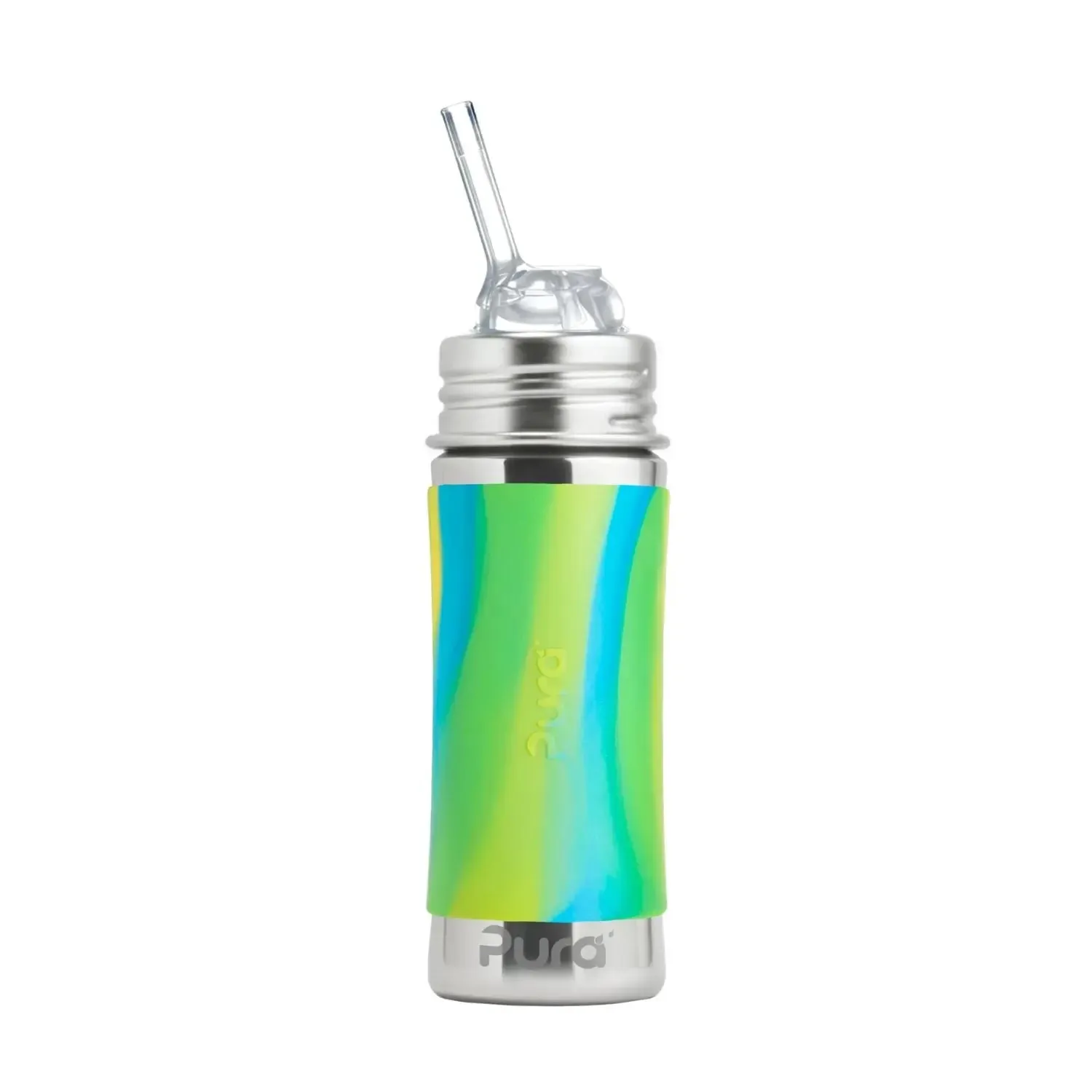Pura Free gourde inox paille silicone 325 ml