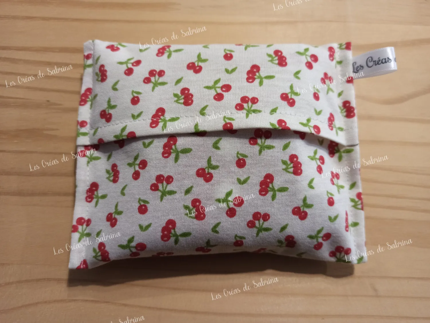 Les Créas de Sabrina Cerises pochette savon imperméable 12x15 cm