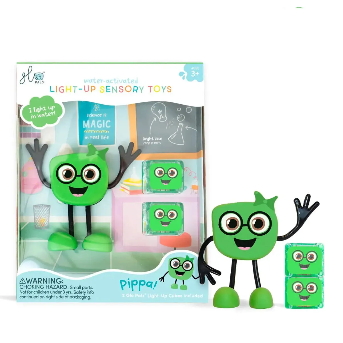 Glo Pals jouet bain lumineux sensoriel avec cubes
