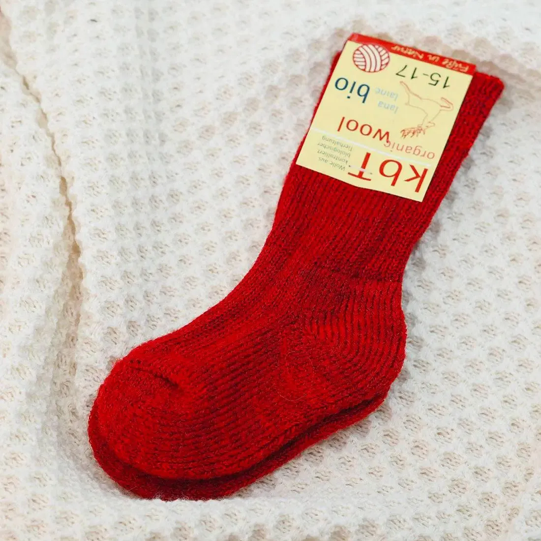 Hirsch Natur Chaussettes hautes enfant pure laine bio