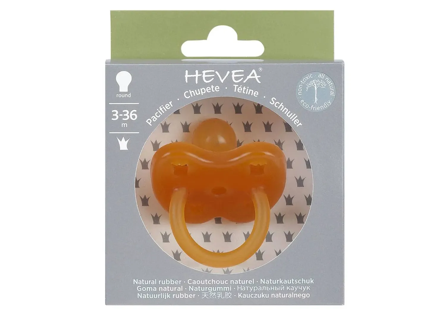 Hevea tétine bout rond caoutchouc naturel