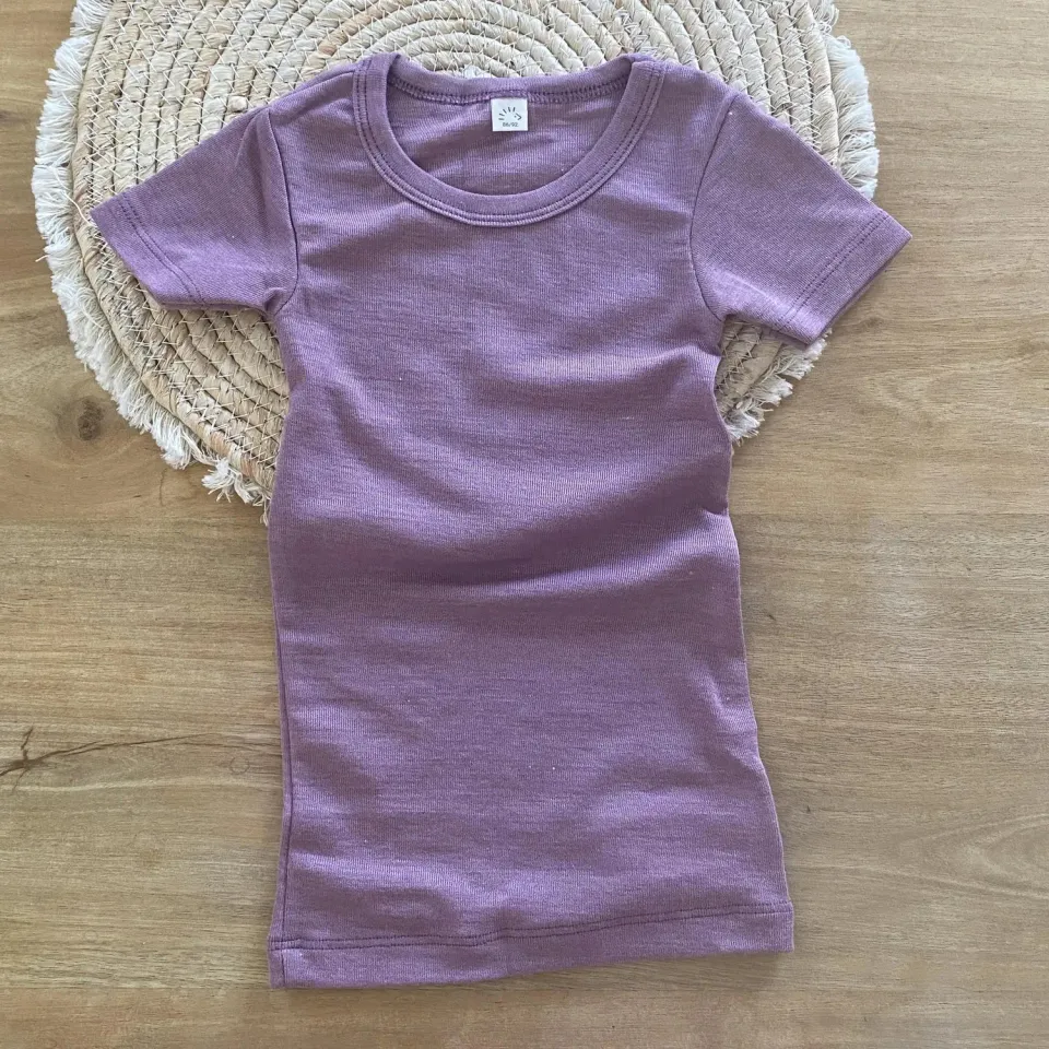 Popolini tee-shirt manches courtes laine & soie