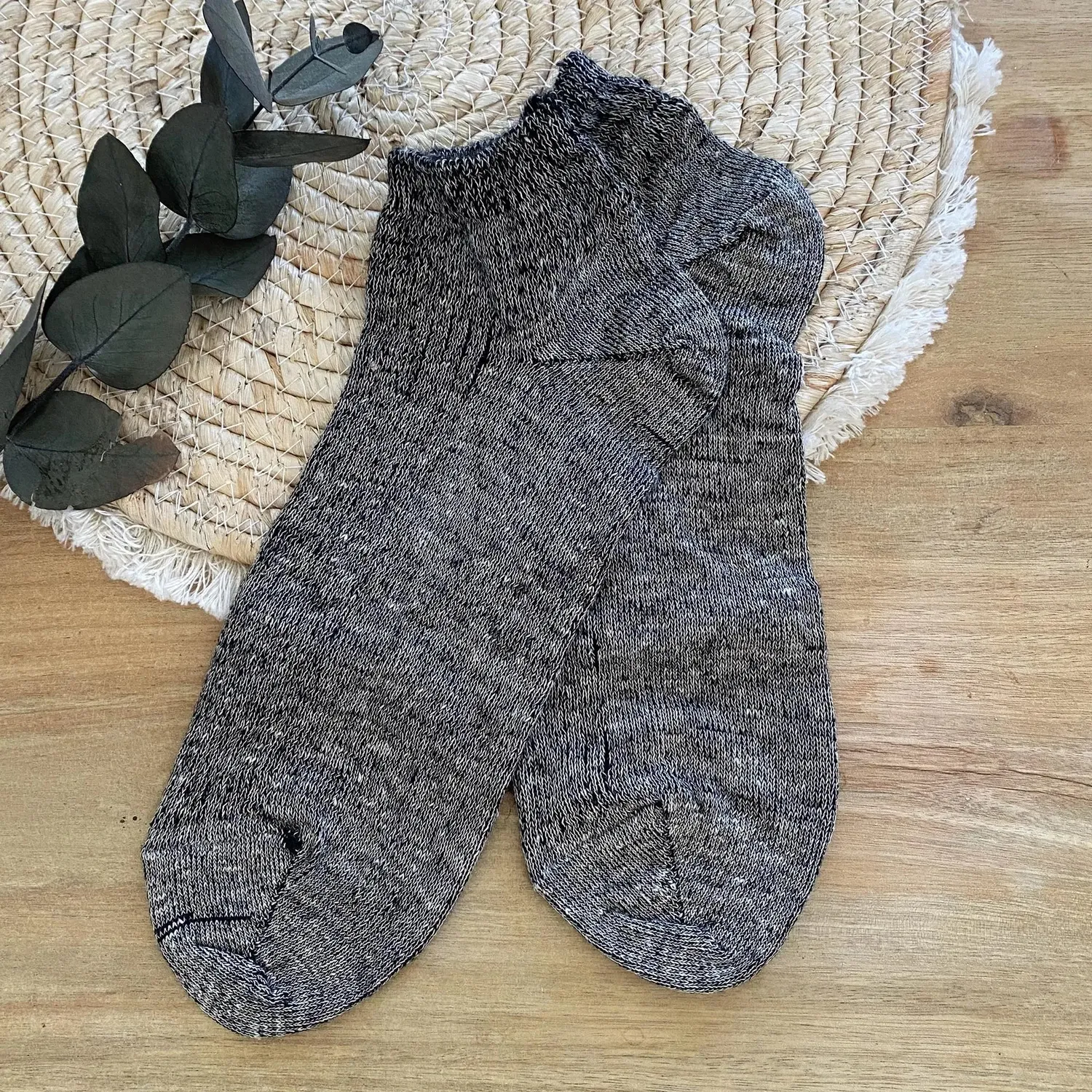 Hirsch Natur soquettes femme laine lin bio