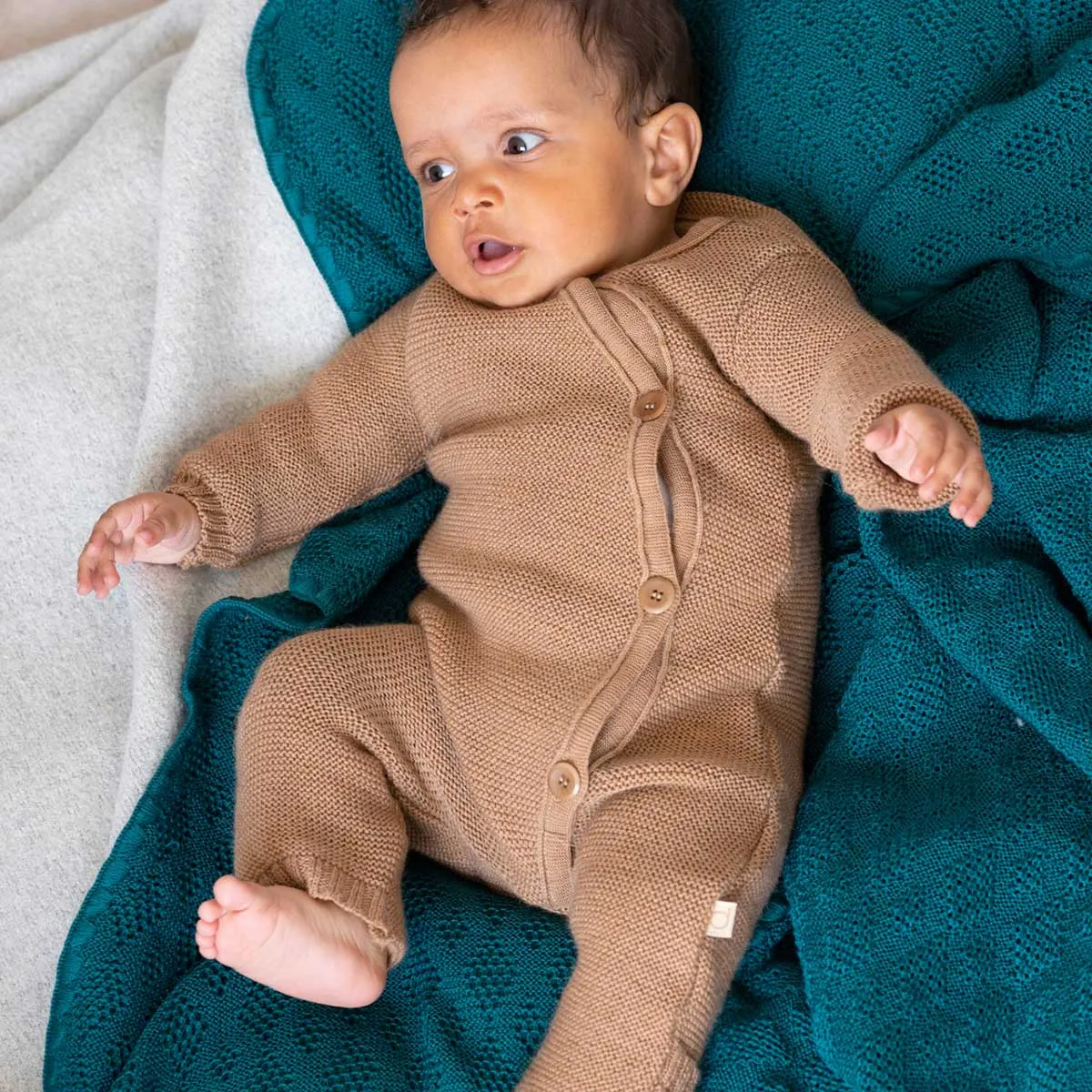Disana combinaison laine mérinos tricotée bébé