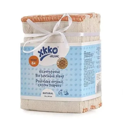 Xkko Bird Eye Infant lot 6 langes coton bio 32x34cm