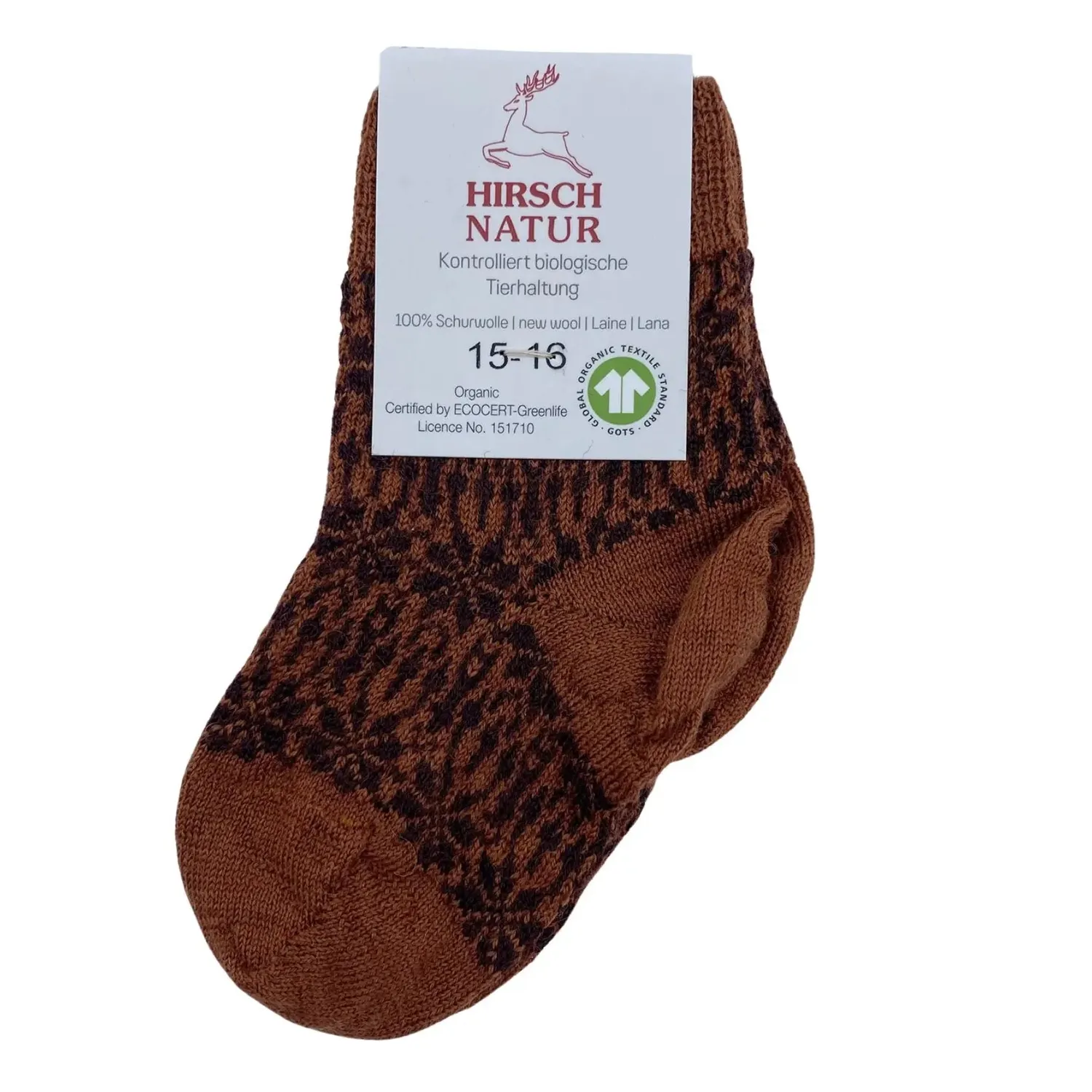 Hirsch Natur Chaussettes Laine Étoile