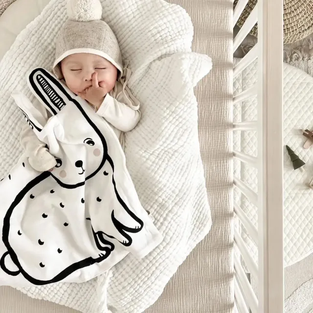 Wee Gallery Doudou couverture ours coton bio 40 cm