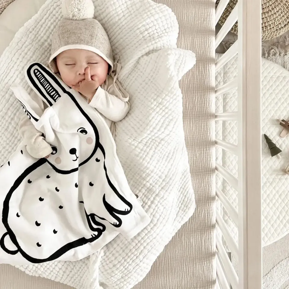 Wee Gallery Doudou couverture ours coton bio 40 cm