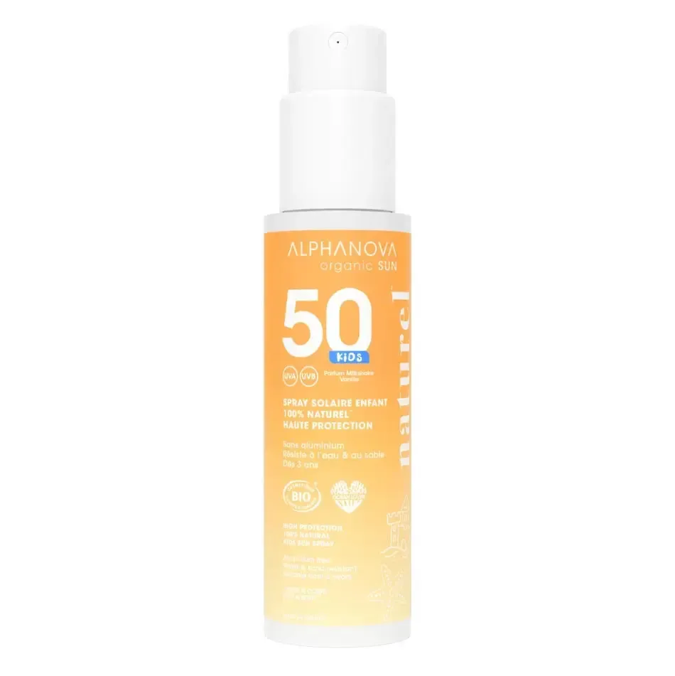 LiliNappy Alphanova Sun spray solaire enfant SPF50 filtres minéraux