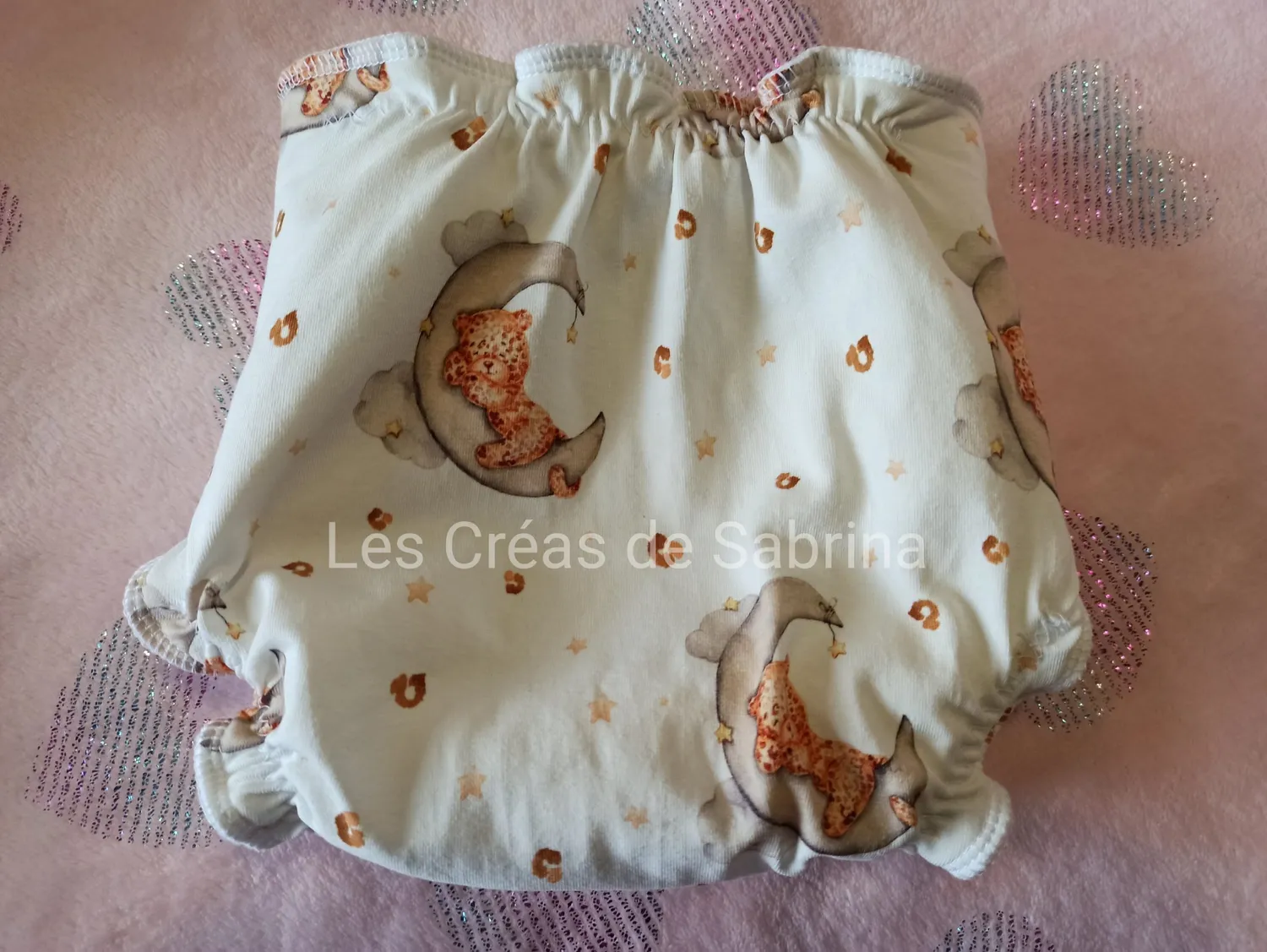 Les Créas de Sabrina couche classique Léopard endormi coton
