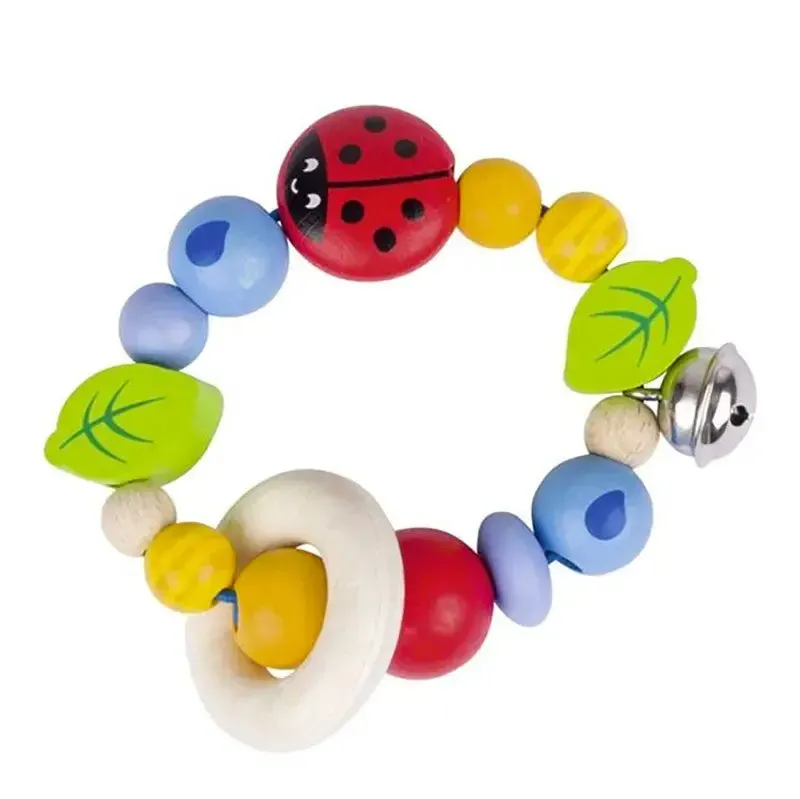 Heimess Coccinelle hochet anneau élastique bois