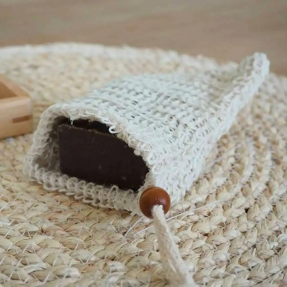 LiliNappy pochette à savon sisal exfoliante 10x14cm