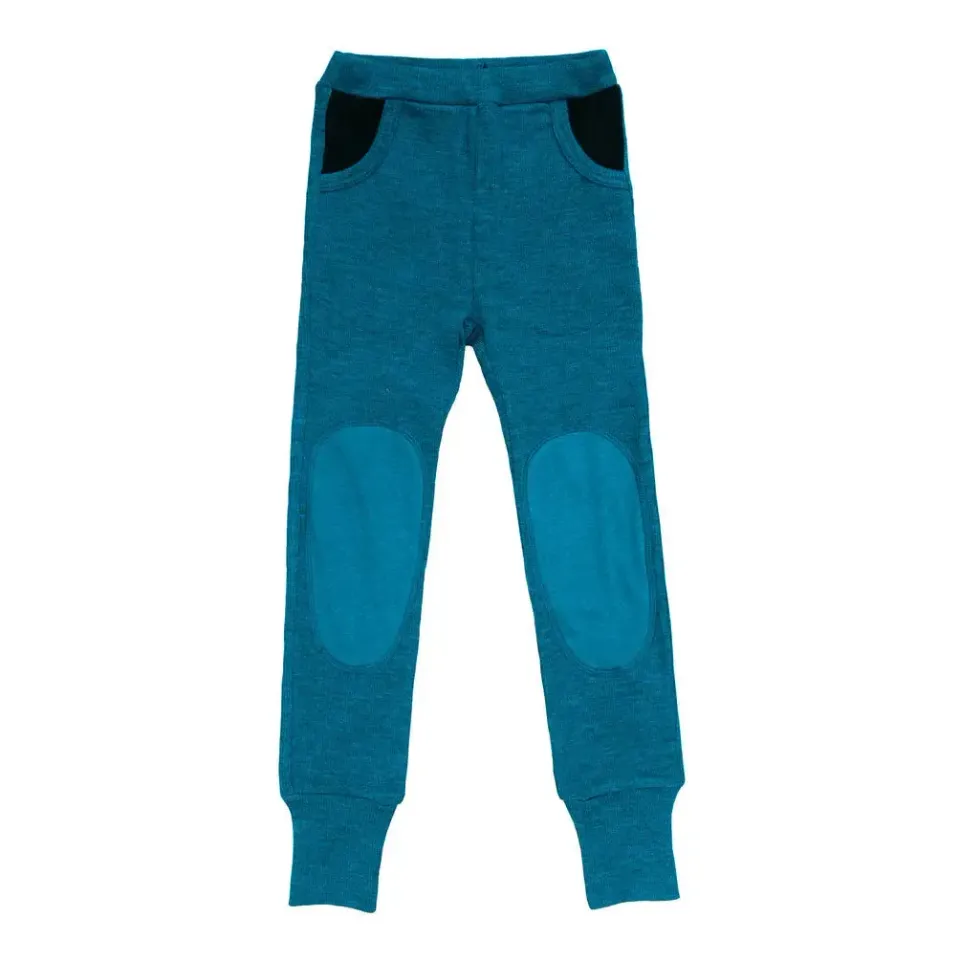 Manymonths jogger laine mérinos poches Seabreeze Teal