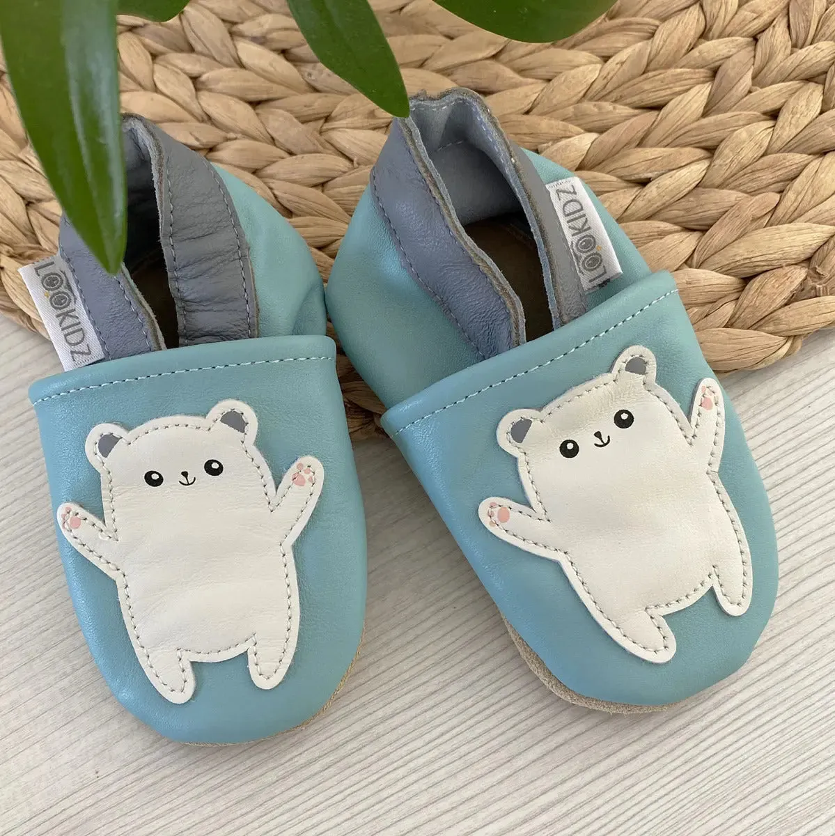 Lookidz chaussons cuir souple bébé