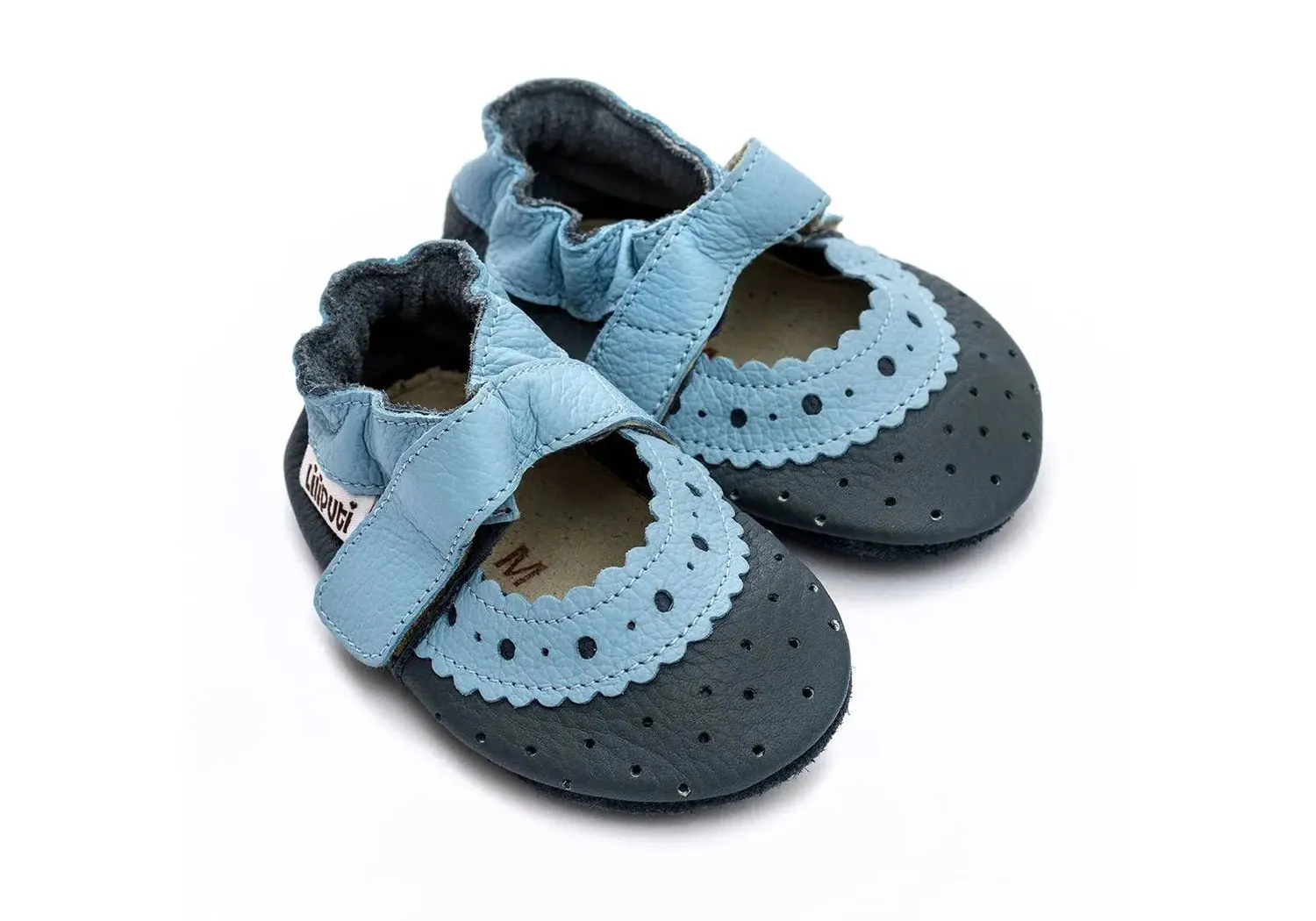 Liliputi Magnolia sandales cuir souple bébé scratch