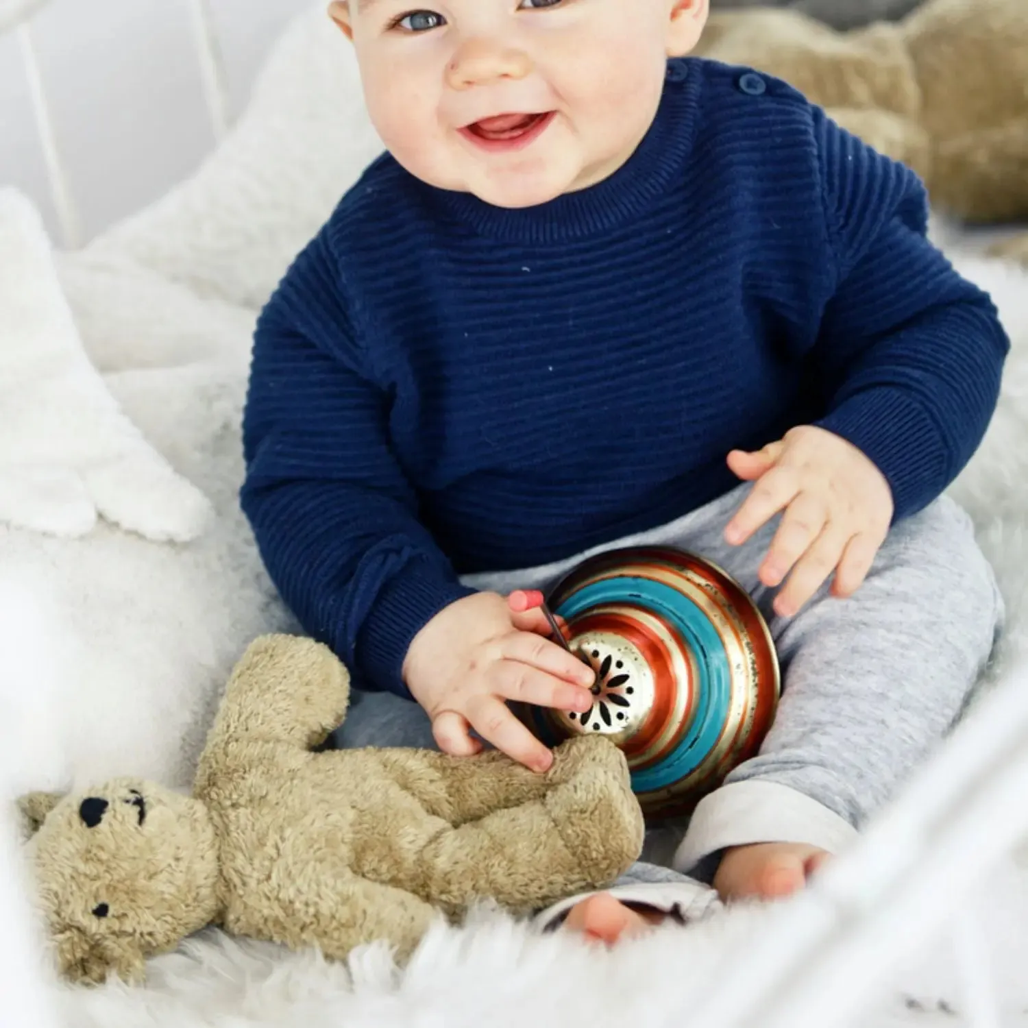 Senger Naturwelt ours beige doudou coton bio laine