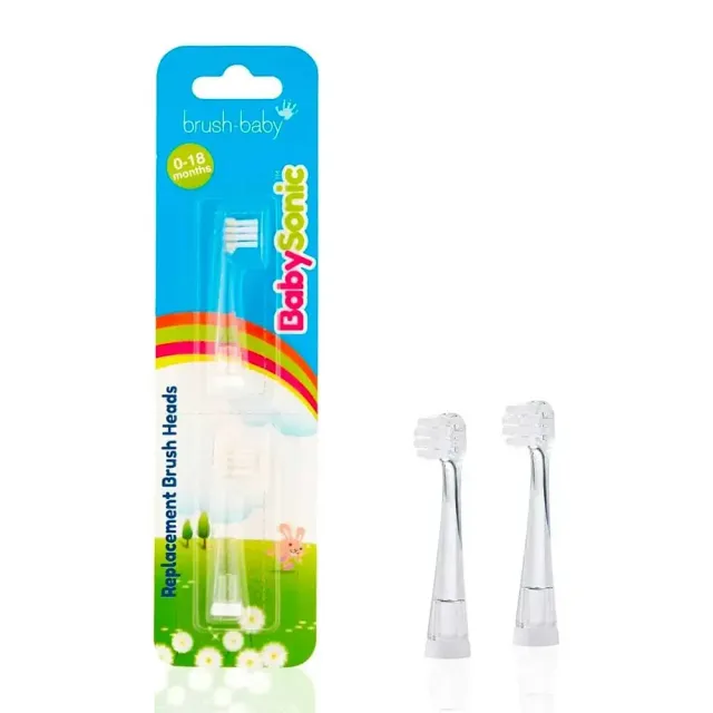 Brush Baby BabySonic tête brossage lot 2 0-18 mois souple