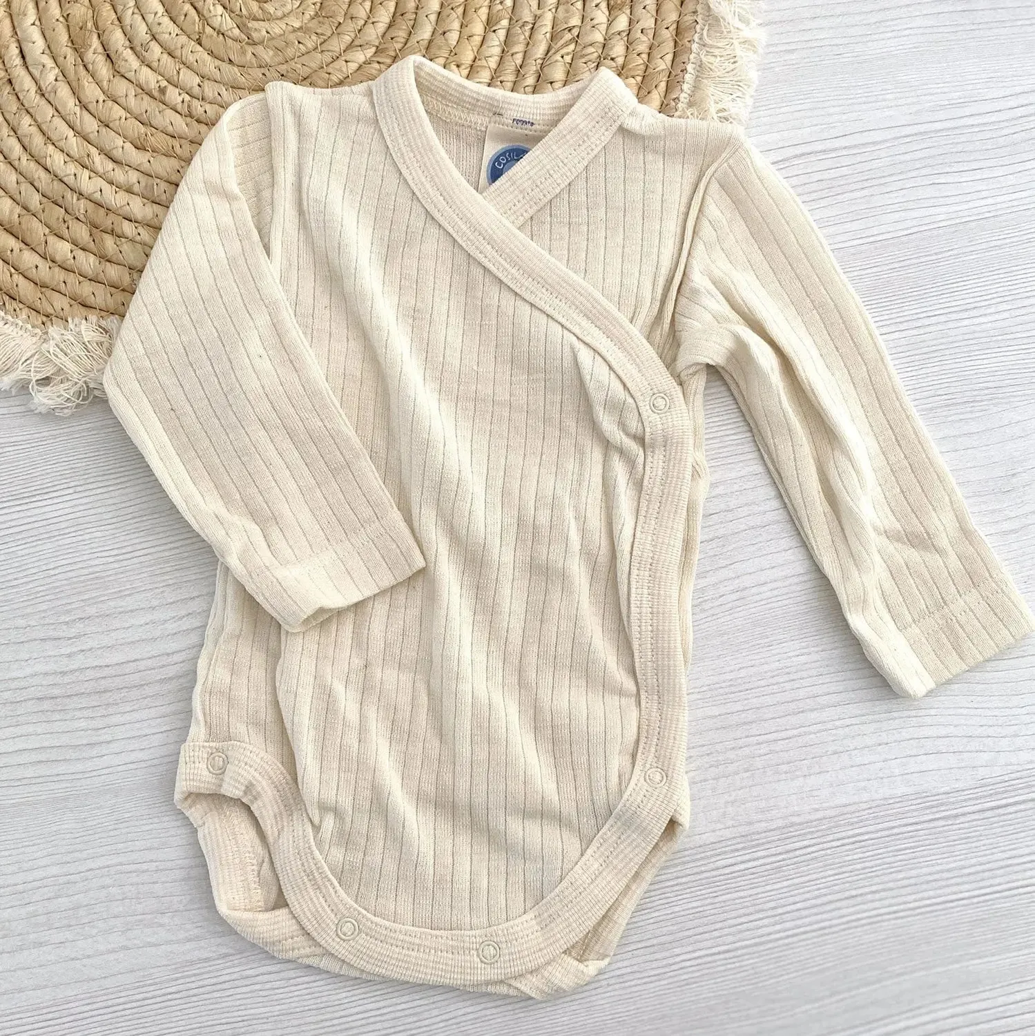 Cosilana body bébé manches longues laine coton soie