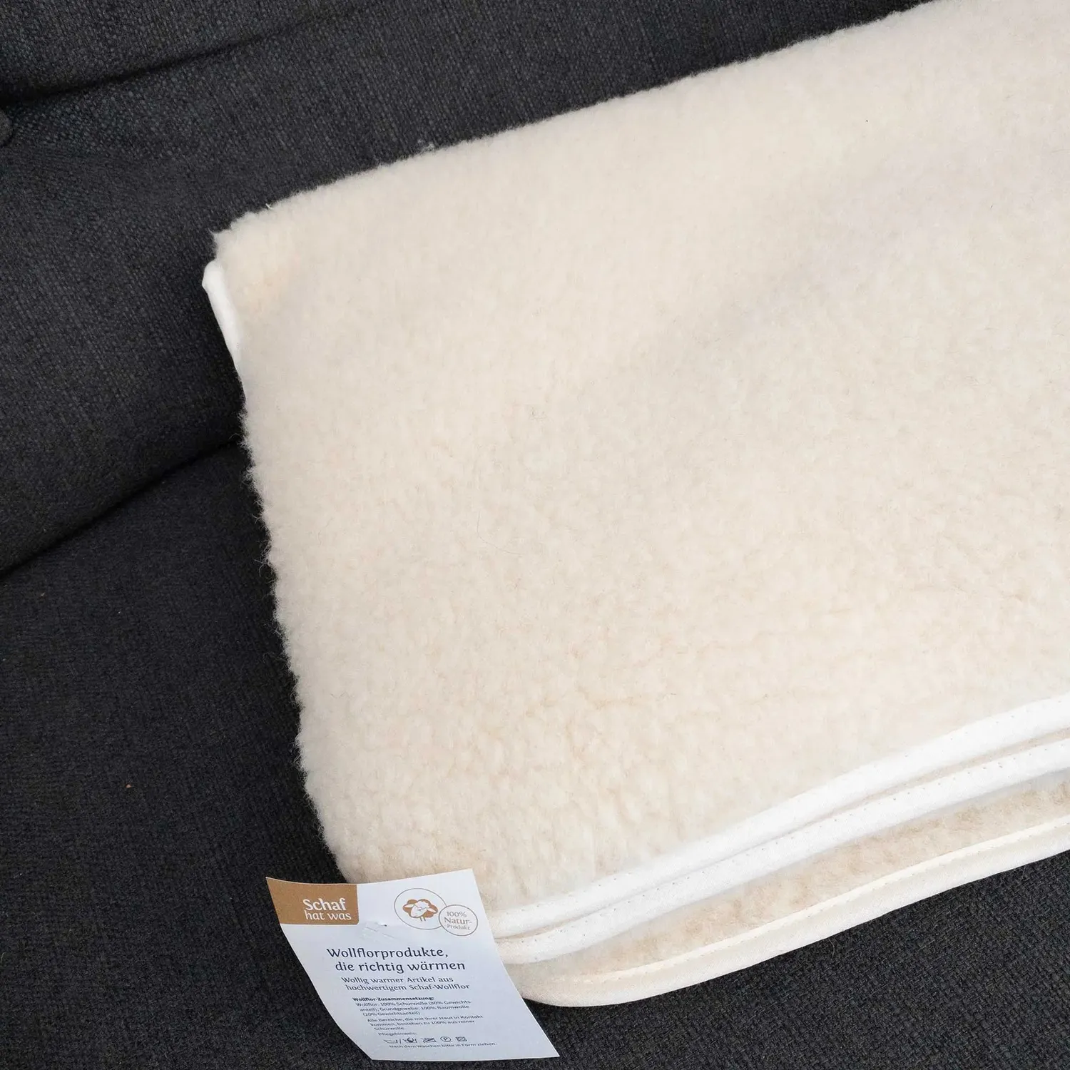 Sassoupi couverture laine vierge naturel