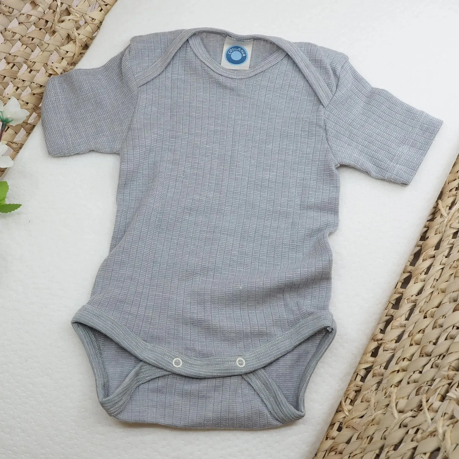 Cosilana body manches courtes laine soie coton bio
