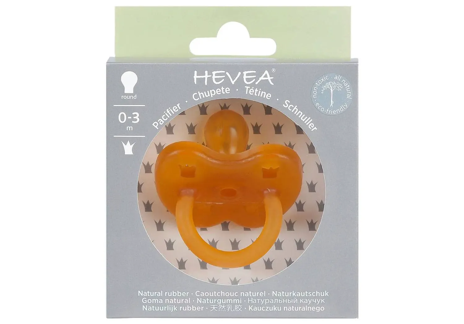 Hevea tétine bout rond caoutchouc naturel