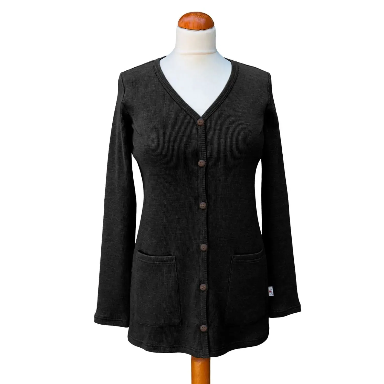 LiliNappy MaM AAVA gilet long femme en laine mérinos