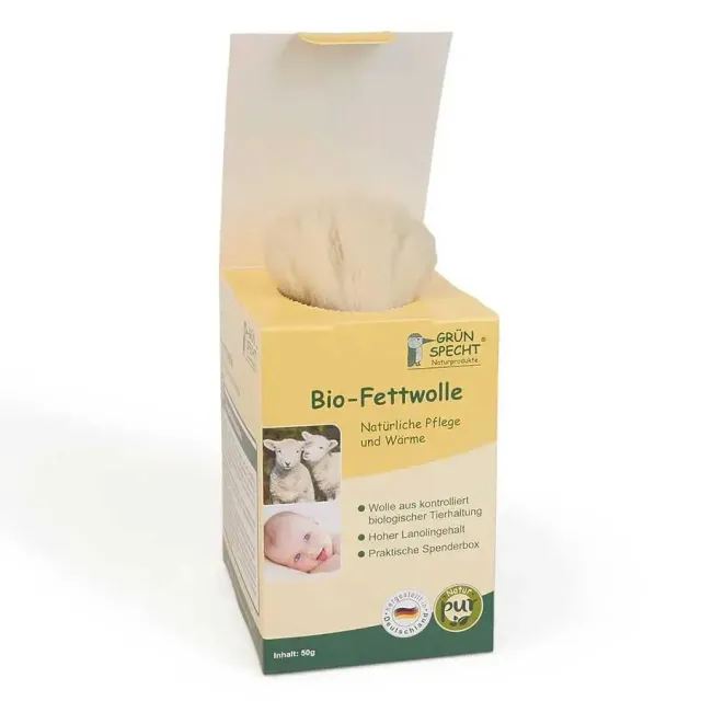 Grünspecht laine grasse bio pour érythèmes et mamelons 50 g