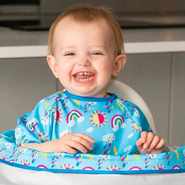 Tidy Tot Rainbow bavoir manches courtes imperméable