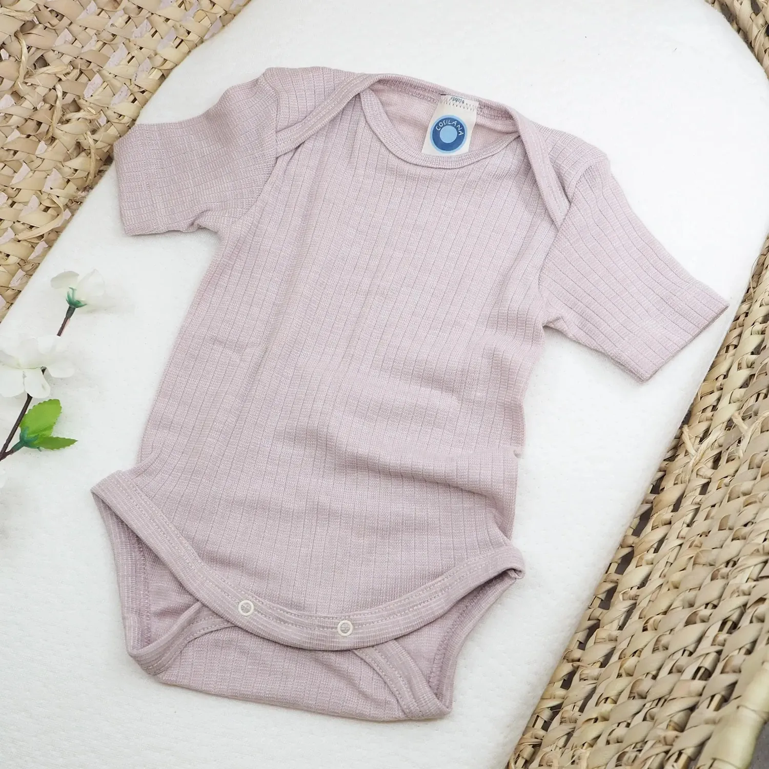 Cosilana body manches courtes laine soie coton bio