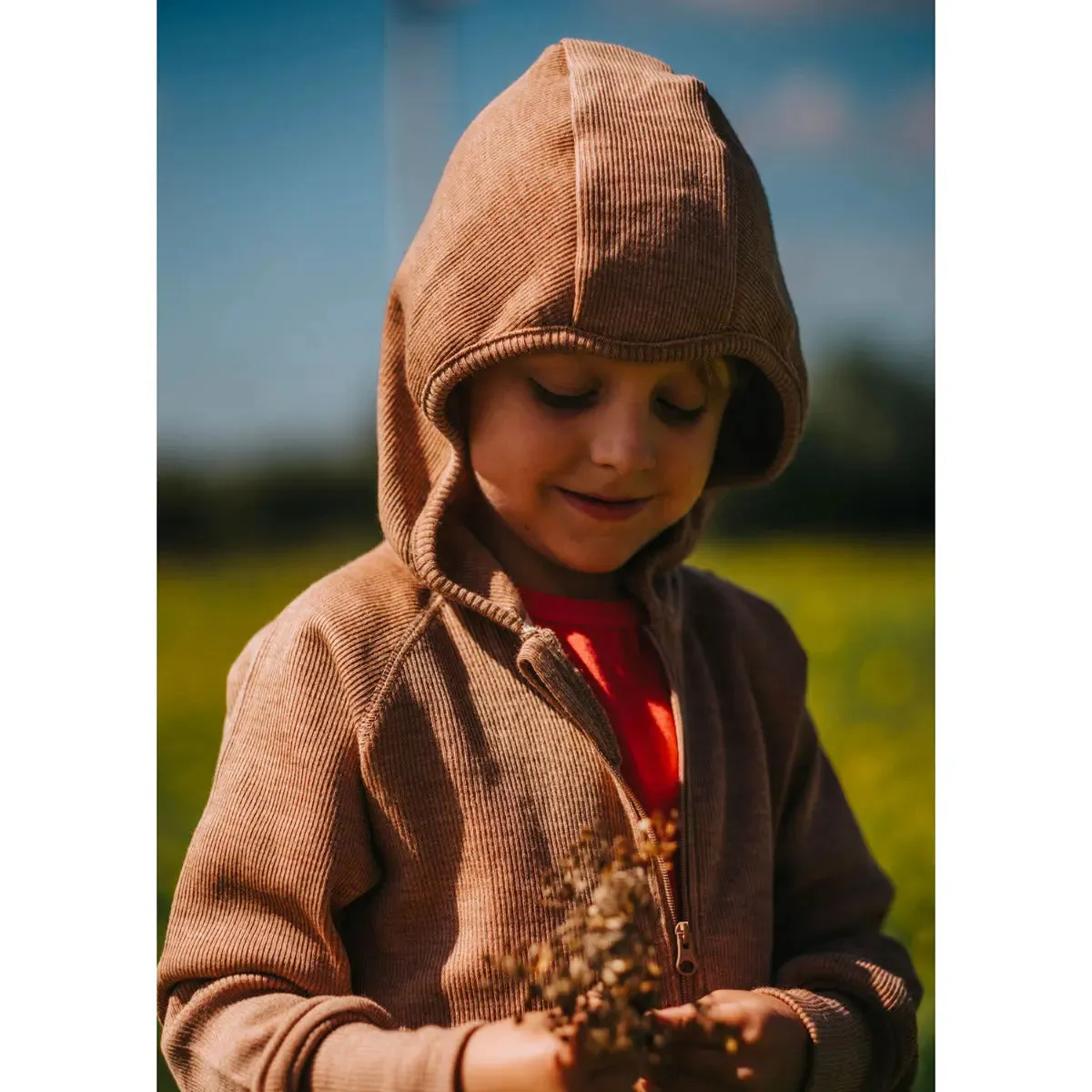 Manymonths gilet zippé laine mérinos capuche