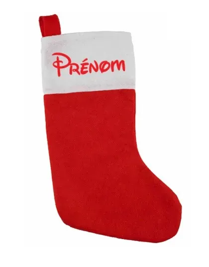 Les Créas de Sabrina Chaussette de Noël prénom rouge