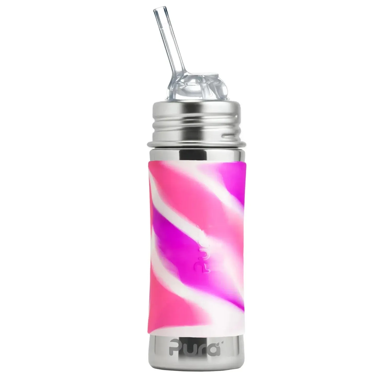 Pura Free gourde inox paille silicone 325 ml
