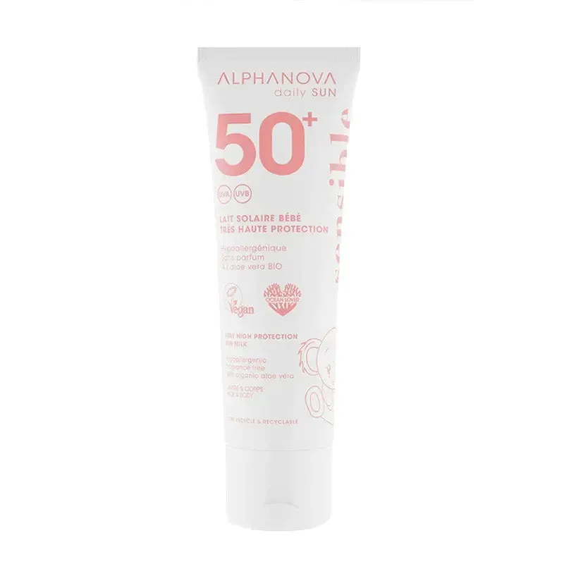 Alphanova Bébé lait solaire SPF50+ sans parfum