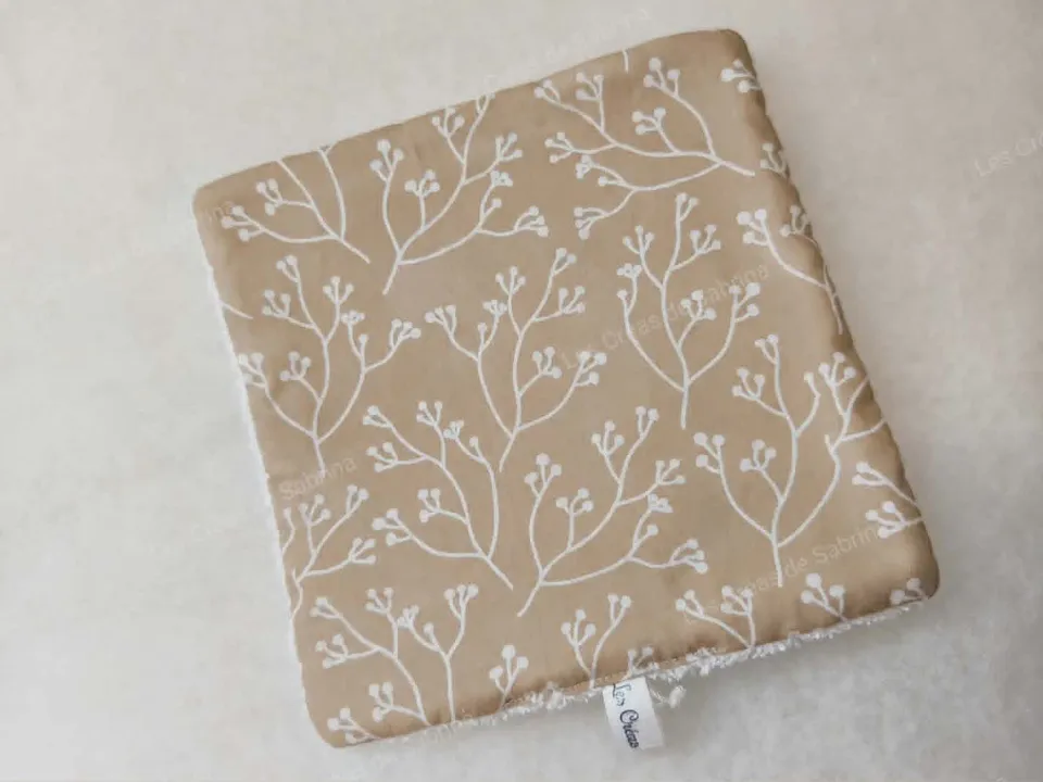 Les Créas de Sabrina serviette visage éponge coton 18 cm