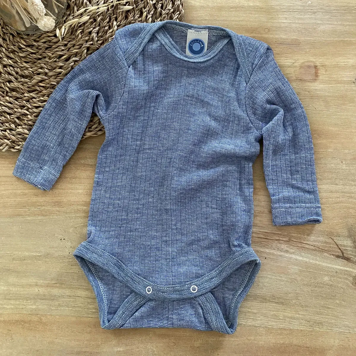 Cosilana body manches longues bébé laine soie coton bio