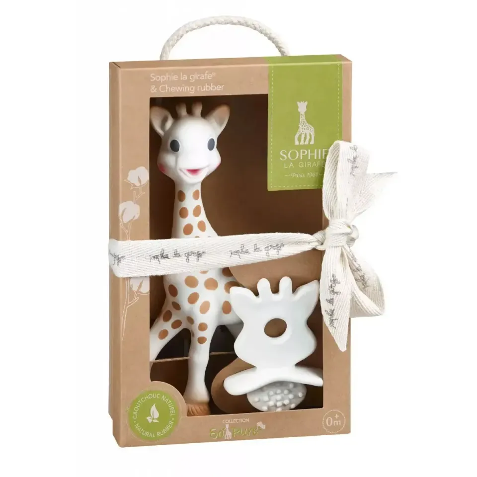Sophie la girafe So'Pure coffret éveil dentition caoutchouc 2 pièces