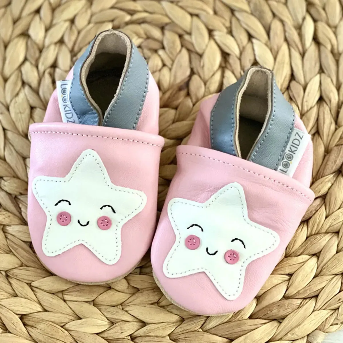 Lookidz chaussons cuir souple bébé