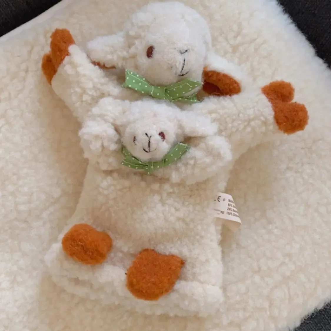 Sassoupi Maman Bébé marionnette laine vierge douce