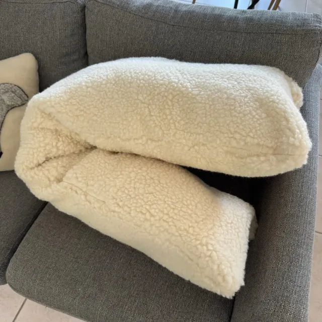 Sassoupi housse coussin 35x140 cm laine vierge naturel