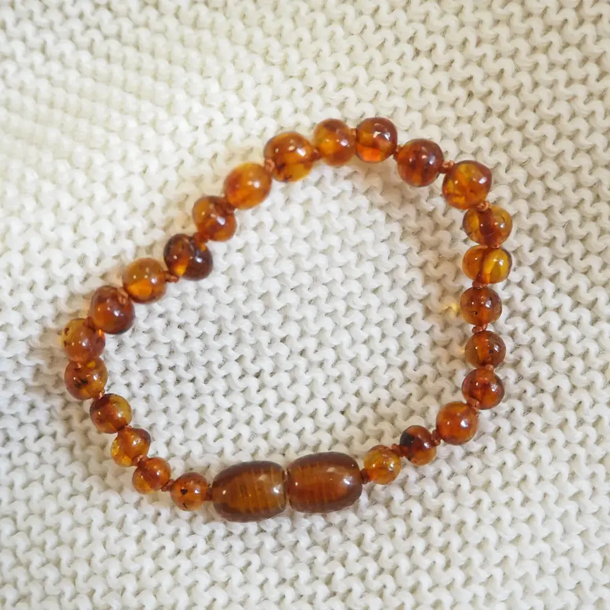Irreversible Bijoux bracelet ambre bébé baroque 15 cm
