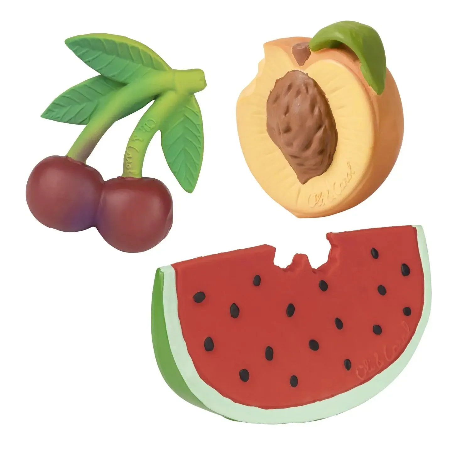 Oli & Carol Fruit Salad coffret 3 jouets dentition caoutchouc