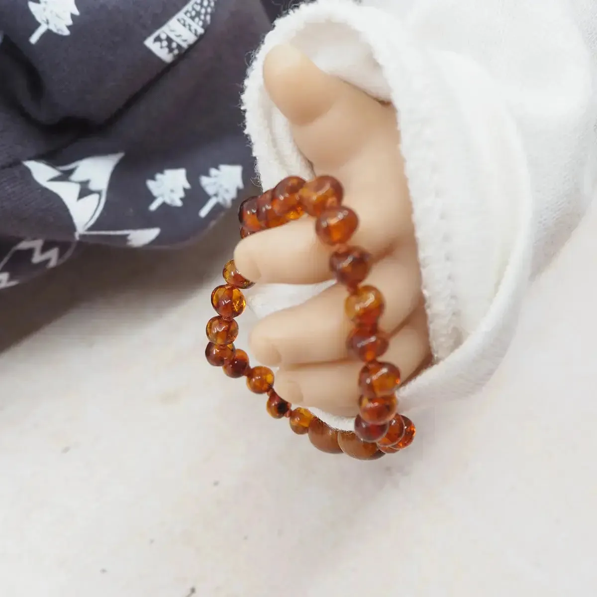 Irreversible Bijoux bracelet ambre bébé baroque 15 cm