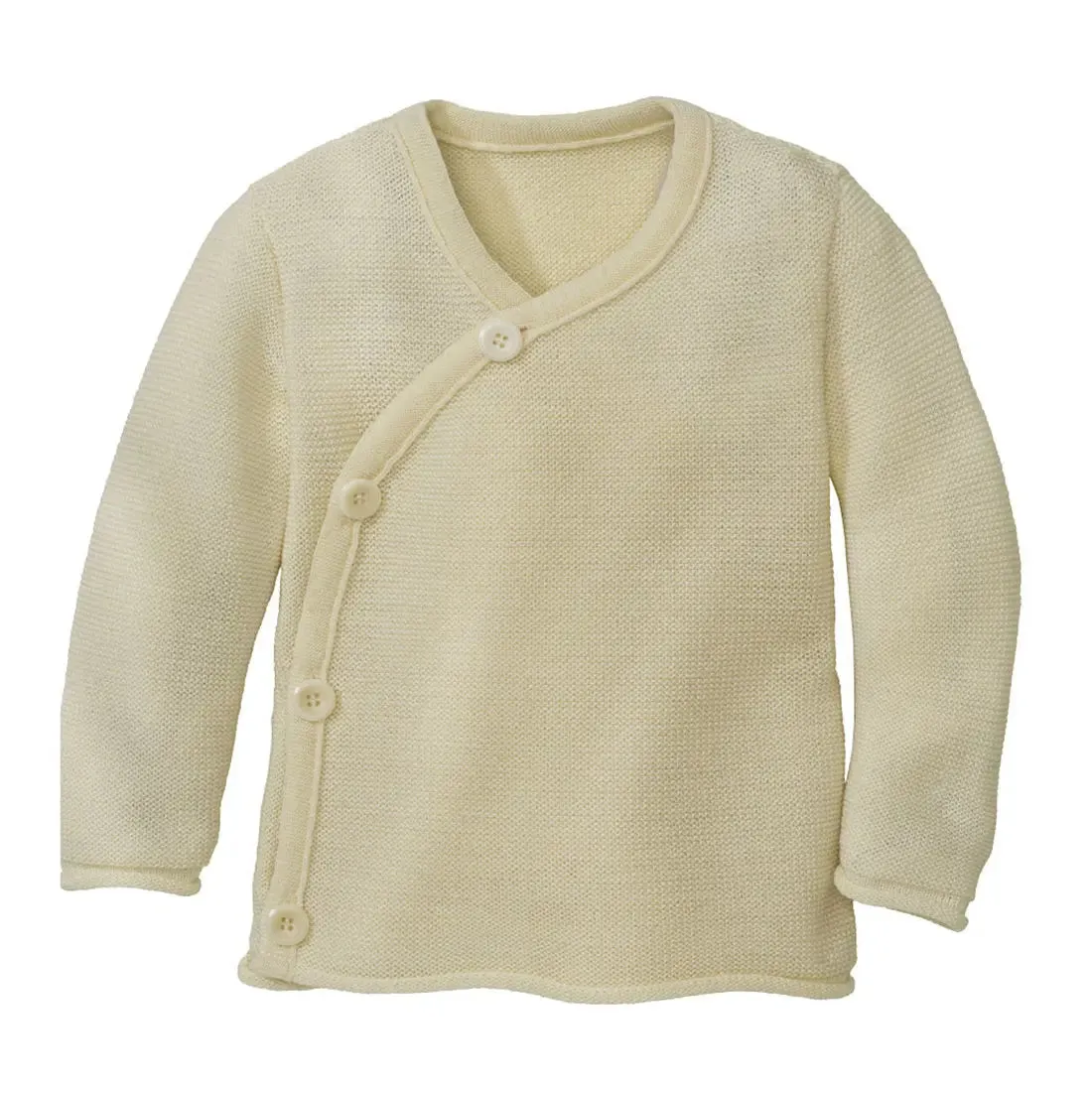 Disana gilet laine mérinos bébé boutons tagua