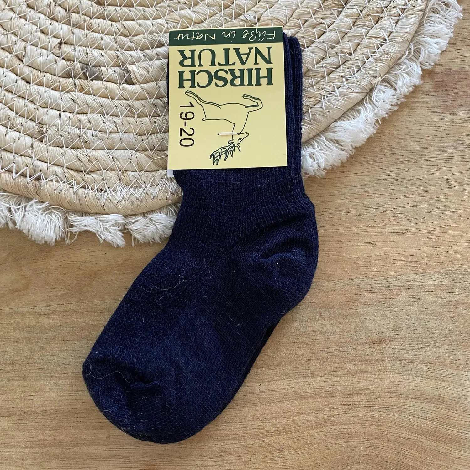 Hirsch Natur chaussettes laine coton bio enfant