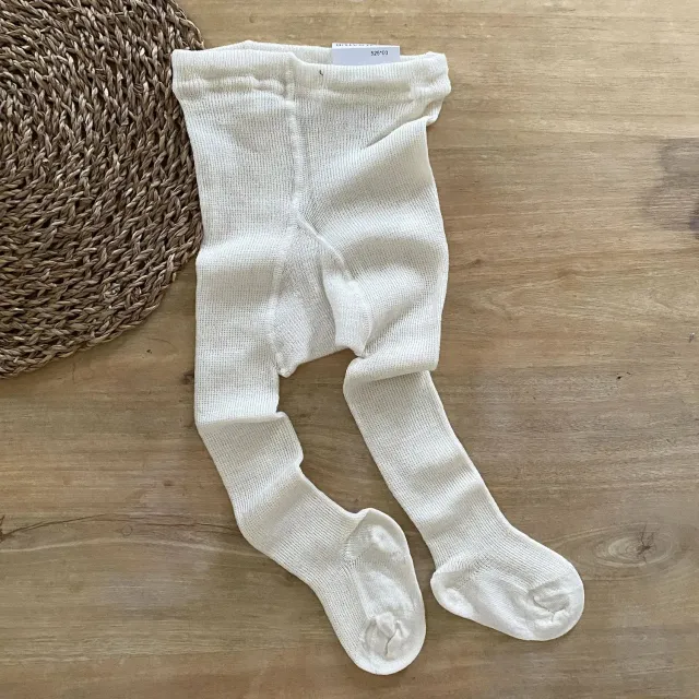 Hirsch Natur collant bébé laine mérinos bio